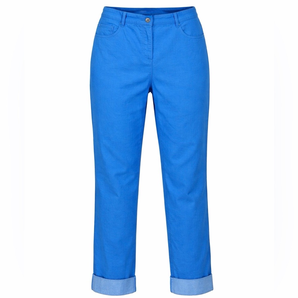 St John Blue Cuffed Pants Size 12